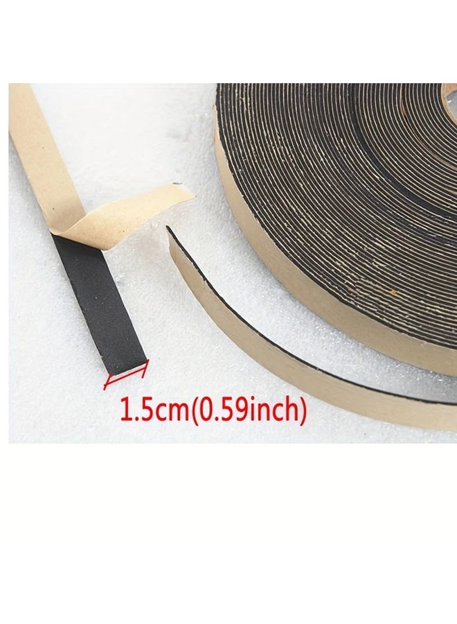 5M 15mm Black EVA Foam Tape Strong Adhesive Sponge Seal Sound Insulation - Image 1