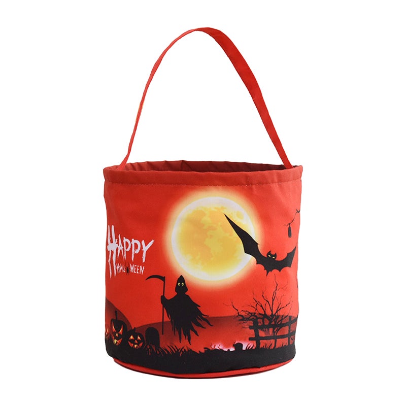 LED Light Up Halloween Bucket Halloween Tote Bags With handle 3 Light Modes Reusable Halloween Candy Bags Gift Bags for Children Halloween Themed Party - Image 1