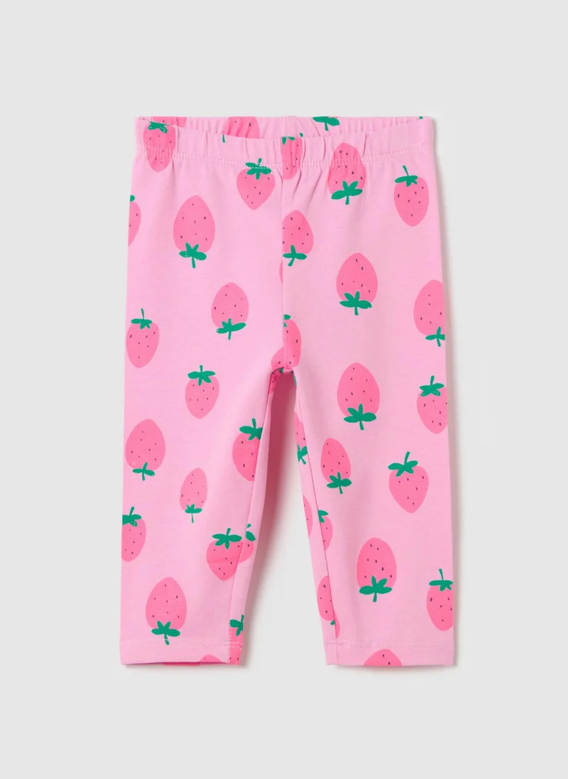 Ovs Three-Quarter Leggings In Stretch Cotton With Print