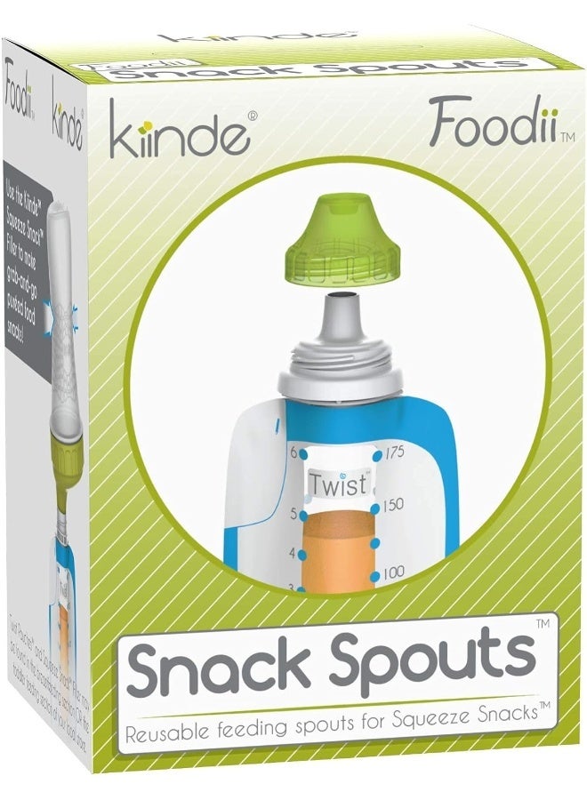Kiinde Foodii Baby Food Storage System, Reusable Snack Spout Attachments, 2-Pack - Image 5