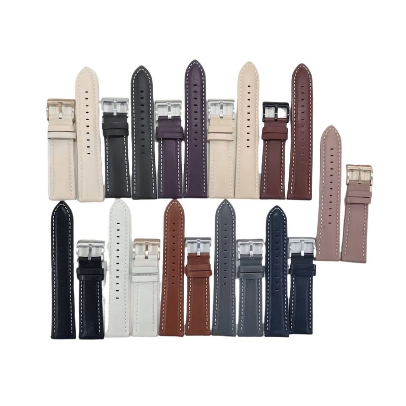 Leather Compatible with Apple Watch and Huawei Watch and Samsung Galaxy Watch Smartwatch Band for daily smartwatch wear and replacement strap - Image 4