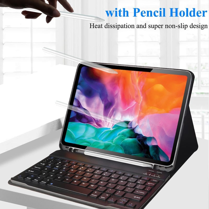 آرترابيت حافظة لوحة مفاتيح لجهاز Samsung Galaxy Tab A11+ 2025 / A9+ 2023 بحجم 11 بوصة، مع ماوس لاسلكي، غطاء لوحة مفاتيح مغناطيسي قابل للفصل لـ A11+ Plus/A9+ Plus، حامل قلم، تعديل بزاوية 3 - Image 5