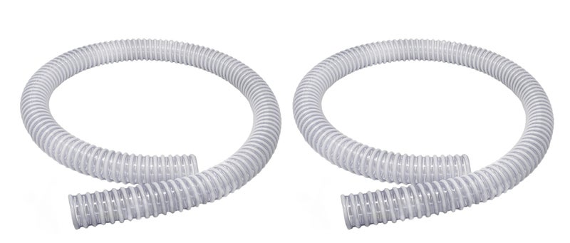 Sealproof 1.25 x 59 Inch Pool Filter Pump Connection Hose for 1-1/4 (32mm) Intex Systems and Above Ground Pools, Premium Quality Kinkproof PVC, Made in USA | Includes 4 Hose Clamps, 2-Pack - Image 1