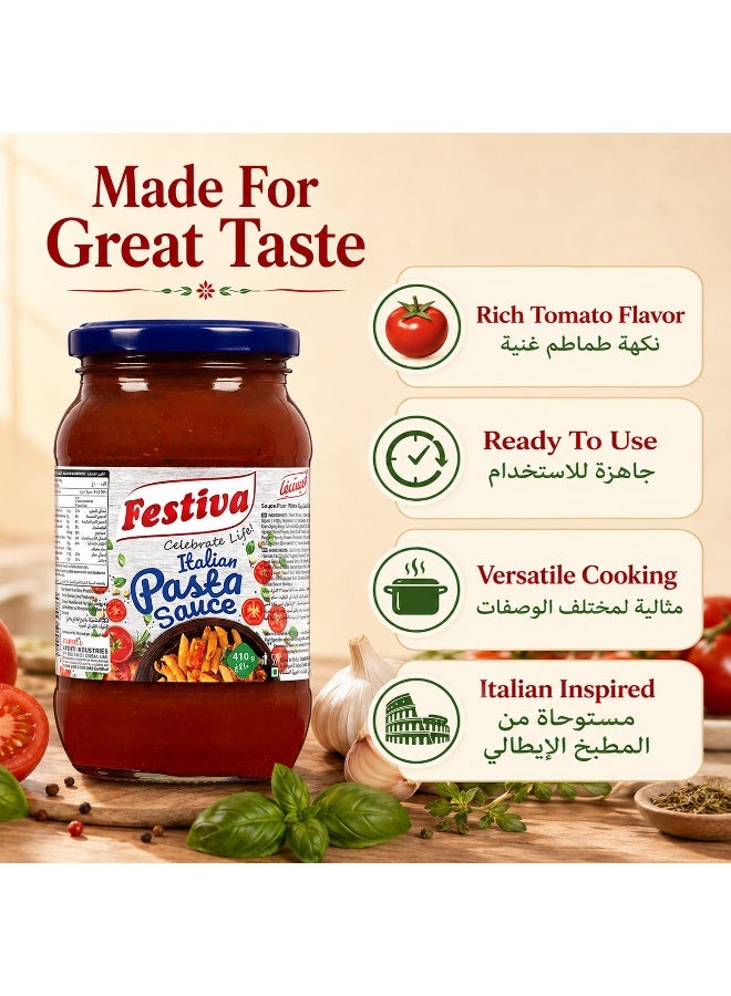 Festiva Pasta Sauce 410g - Rich Cooking Sauce for Pasta, Spaghetti, Pizza and Snacks - Tomato Based Sauce - Image 4
