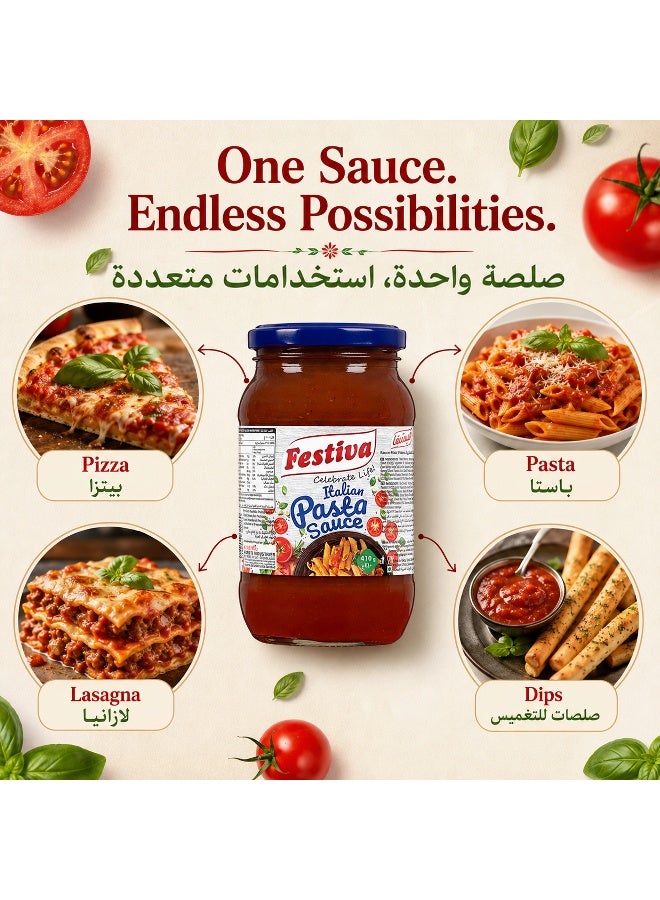 Festiva Pasta Sauce 410g - Rich Cooking Sauce for Pasta, Spaghetti, Pizza and Snacks - Tomato Based Sauce - Image 3