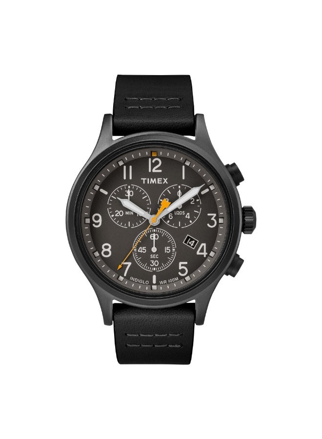 TIMEX MILITARY ALLIED TW2R47500  DURABLE BLACK LEATHER CHRONOGRAPH FOR MEN - Image 1