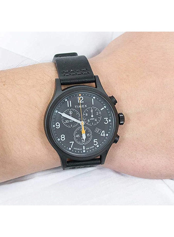 TIMEX MILITARY ALLIED TW2R47500  DURABLE BLACK LEATHER CHRONOGRAPH FOR MEN - Image 4