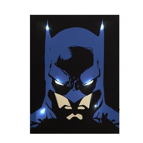 Idea Nuova Batman LED Wall Art115x1575 Childrens Hanging Dcor LightUp Artwork for Kids Rooms - Image 1