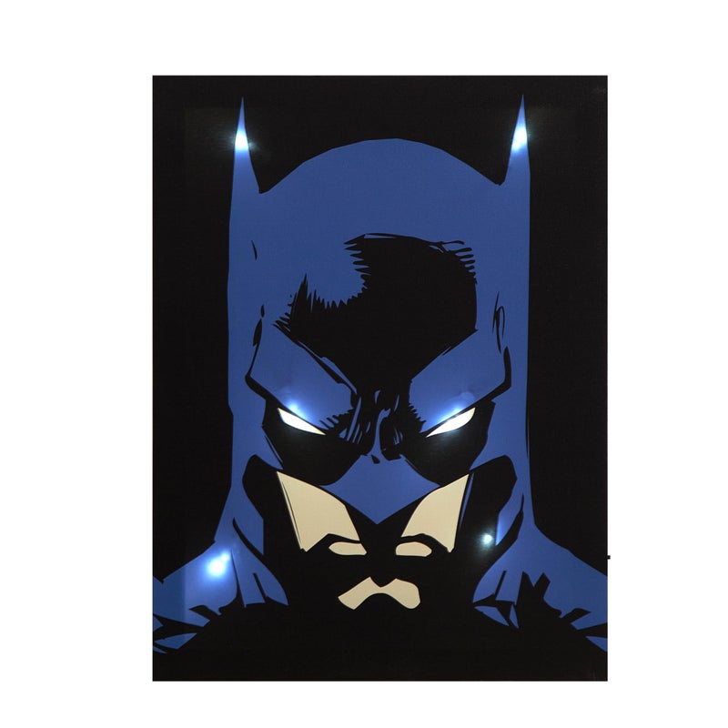 Idea Nuova Batman LED Wall Art115x1575 Childrens Hanging Dcor LightUp Artwork for Kids Rooms - Image 2