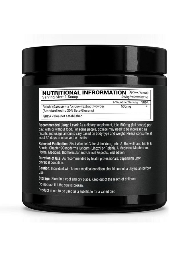 GREENDORSE Organic Reishi Mushroom Extract Powder| 30% Beta-Glucans Standardized | For Sleep, Stress, Longevity, Mood, Heart Health, & Immune Support | 3rd Party Lab Tested- 30gram - Image 2