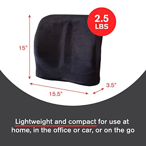 ObusForme Sit-Back Cushion – Seat Cushion and Posture Support, Contoured Ergonomic Design for Soothing Relief, Memory Foam Lumbar Support Pillow for Office Chairs and More - Image 4