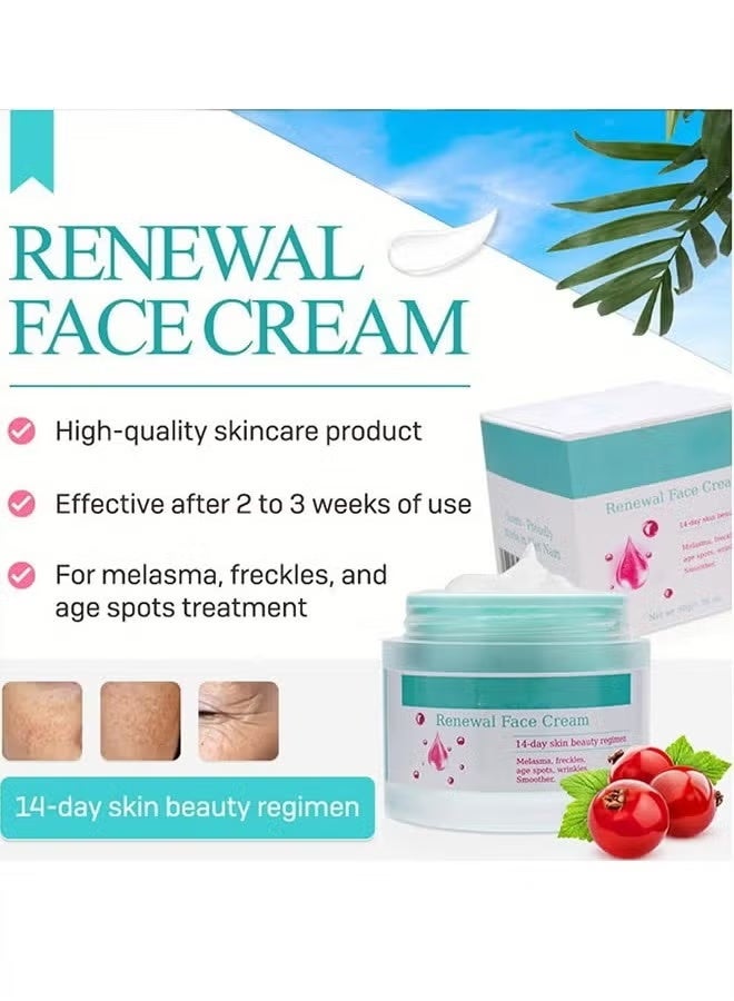 Renewal Face Cream 14Day Skin Beauty Regimen Melasma，Freckles Age Spots，Wrinkles Smoother ,Dark Spots Cream, for Melasma and Freckles Treatment for All Skin Types,Anti-wrinkle Face Cream, Korean - Image 2