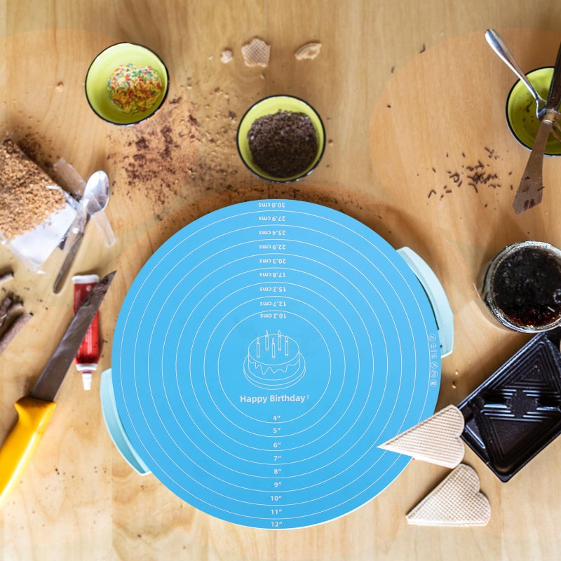 Non Slip Silicone Baking Mat 30cm Diameter with Measurement for Cake Decorating - Image 5