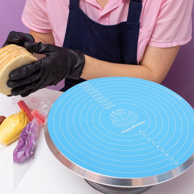 Non Slip Silicone Baking Mat 30cm Diameter with Measurement for Cake Decorating - Image 4