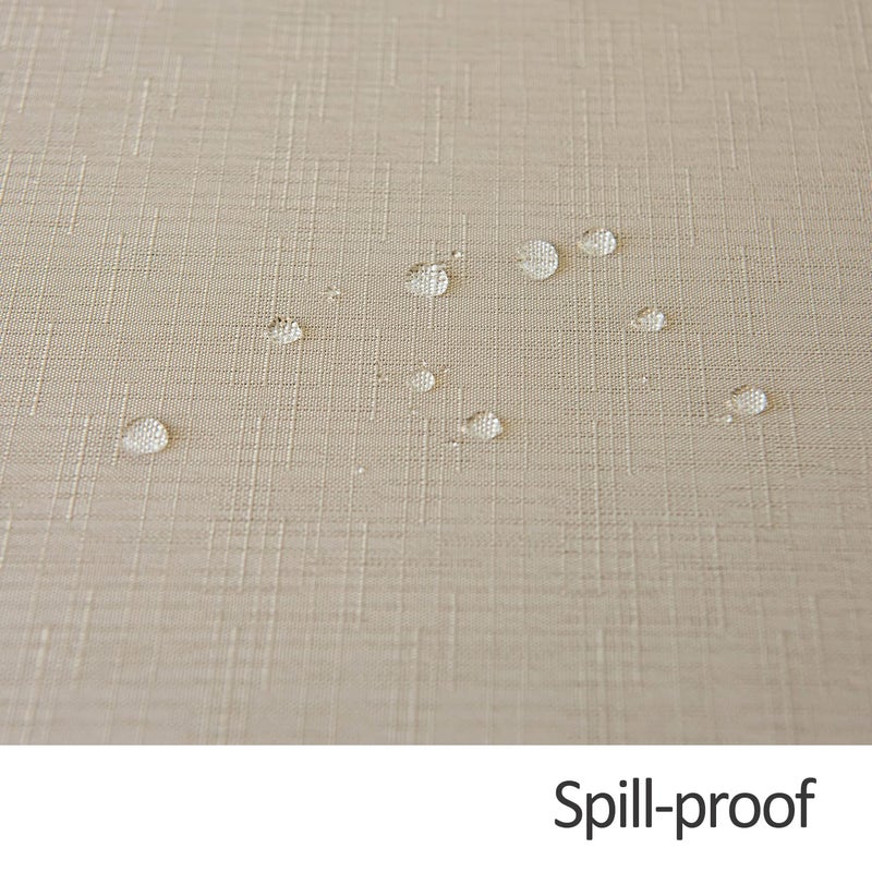 maxmill Square Jacquard Tablecloth Waterproof Spillproof Wrinkle Resistant Soft Slubby Texture Washable Table Cloth for Dinner  Dining Room Party  Indoor and Outdoor Use  60 x 60 Inch  Natural - Image 5