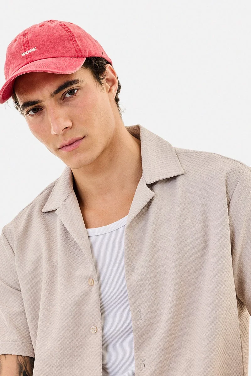 SNITCH Textured Box Fit Stretch Shirt