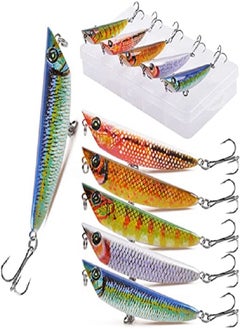 RED SEA TACKLE Fishing Lures Kit 5 Pieces Bass Fishing Lures 3D Eye Hard Baits Top water Swimbait VIB Crankbait Popper Fishing Baits Sea Water Fishing Spoon With Realistic Body And Sharp Hooks  - Image 2