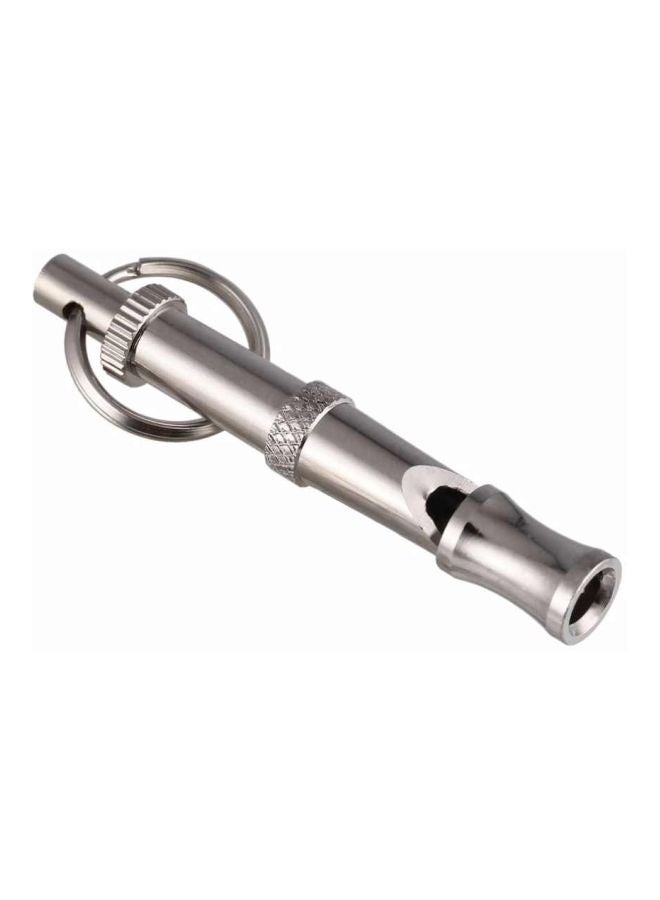 NIBEMINENT Adjustable Supersonic Obedience Sound Whistle With Keychain Silver 55x7.8x7.8mm - Image 2