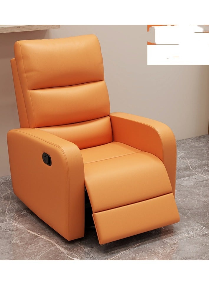 كرسي تدليك دوار هزاز متكئ مع حرارة واهتزاز، قماش ناعم مريح، كرسي استرخاء كبير الحجم، أريكة مفردة كبيرة وطويلة مع جيوب جانبية، منفذ شحن USB - Image 1