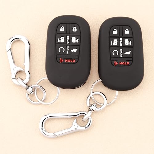 TANDRIVE Key Fob Cover for Honda 2025 2026 Odyssey, 7 Button, Silicone, 2-Pack, Black - Image 1