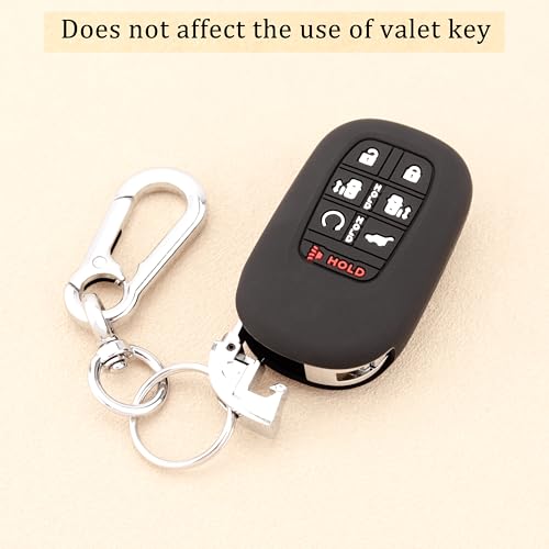 TANDRIVE Key Fob Cover for Honda 2025 2026 Odyssey, 7 Button, Silicone, 2-Pack, Black - Image 3