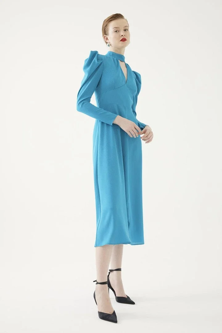 EXQUISE Watermelon Sleeve Midi Dress