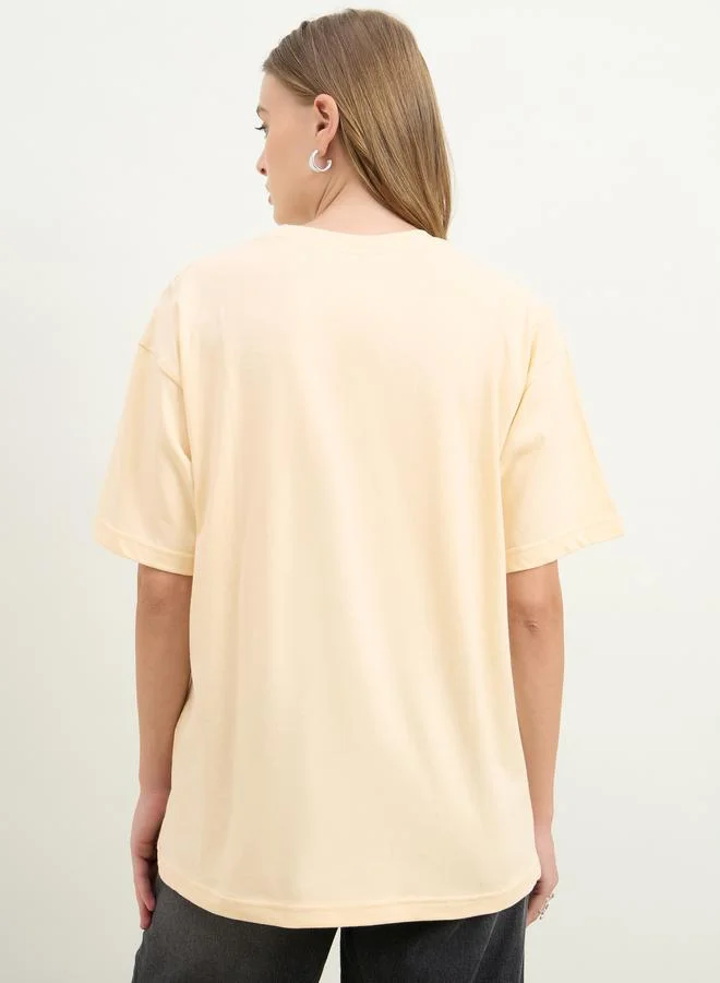 Styli Styli Oversized Summer Paradise Graphic Dropped Shoulder T-Shirt
