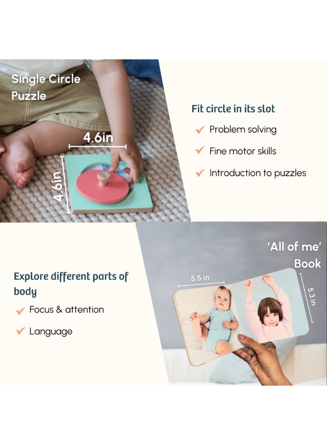 Curious Cub ألعاب خشبية تعليمية من مونتيسوري للأطفال الرضع  ألعاب مونتيسوري للأطفال من 7 أشهر فما فوق لتطوير الطفولة المبكرة، لعبة حسية ومهارات حركية دقيقة، لعبة للأطفال حديثي الولادة، هدايا للأطفال حديثي الولادة - Image 5