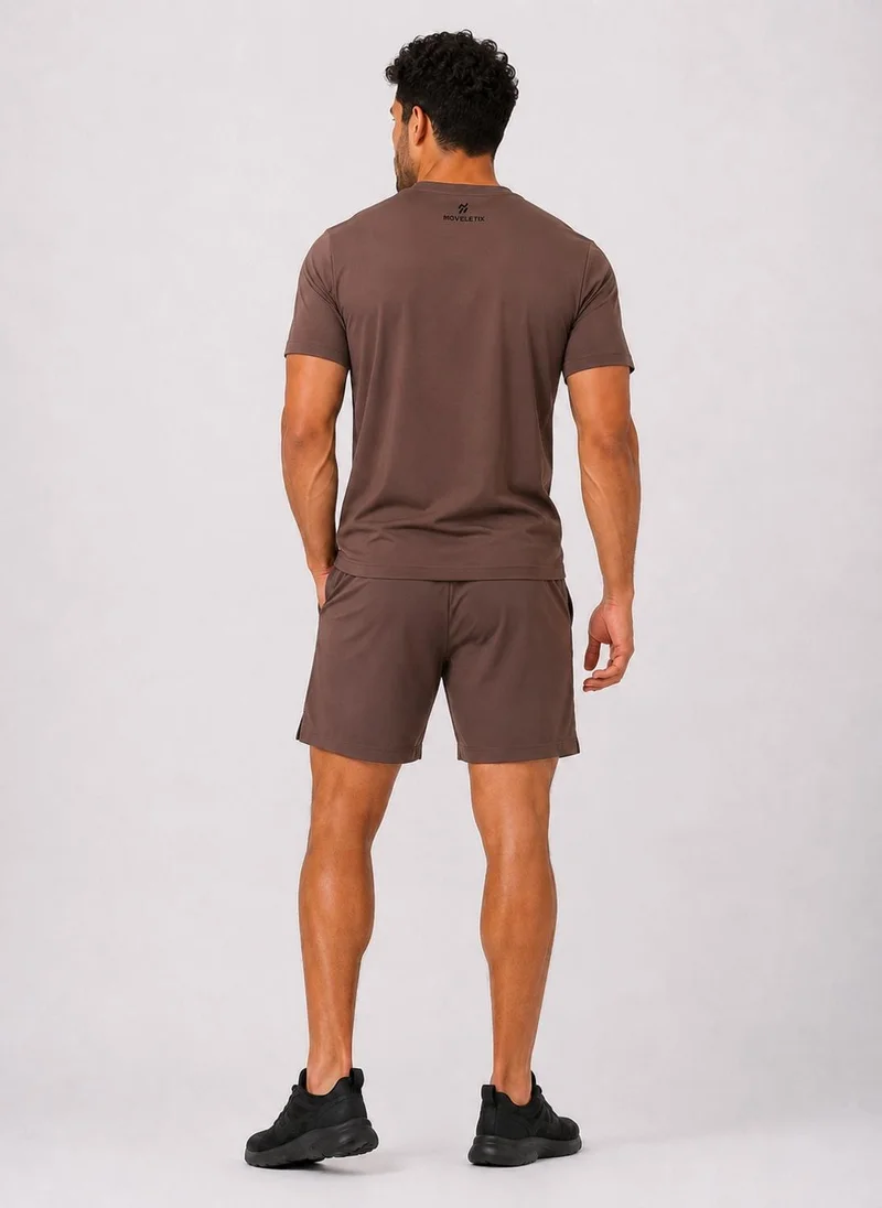 Moveletix Brown Men's Training Set Brown for Men | Best Price UAE
