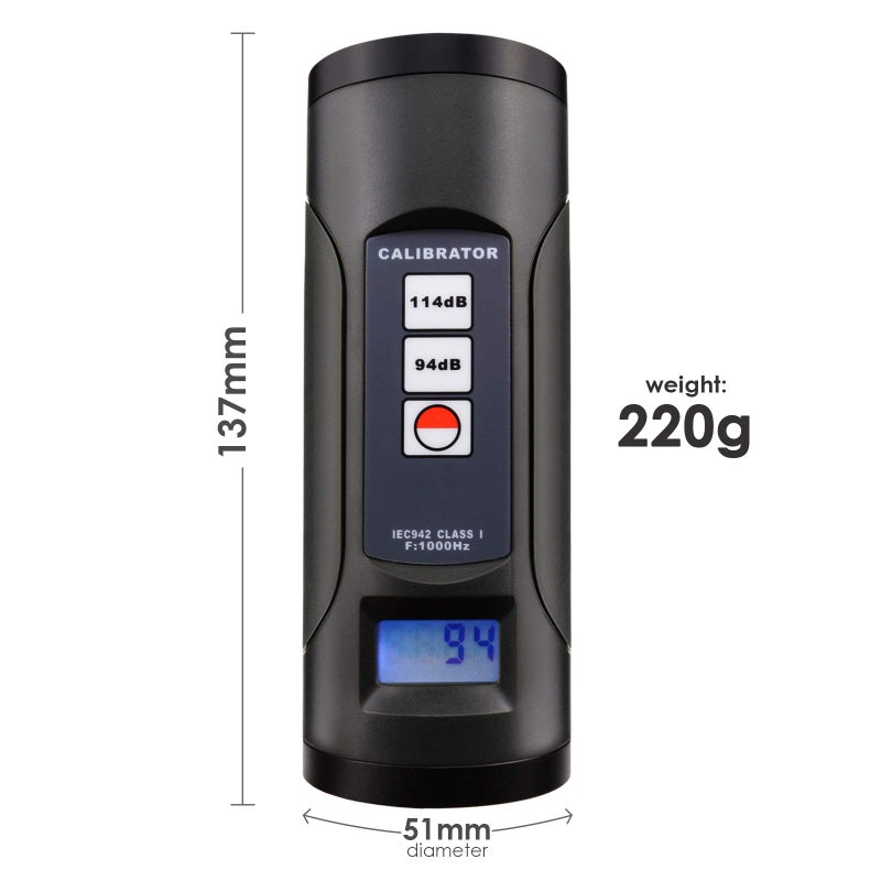 GAIN EXPRESS Digital Sound Level Meter Calibrator 94dB & 114dB for 1/2" and 1" inch Microphone, Professional Noise Decibel Calibration Tool Measurement Accuracy Check  - Image 5