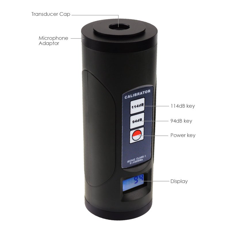 GAIN EXPRESS Digital Sound Level Meter Calibrator 94dB & 114dB for 1/2" and 1" inch Microphone, Professional Noise Decibel Calibration Tool Measurement Accuracy Check  - Image 4