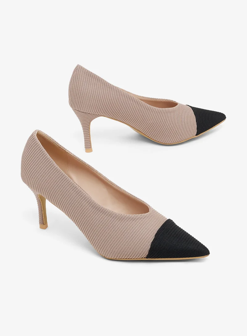 ايلا Pointed Toe Pumps With Mid Heel