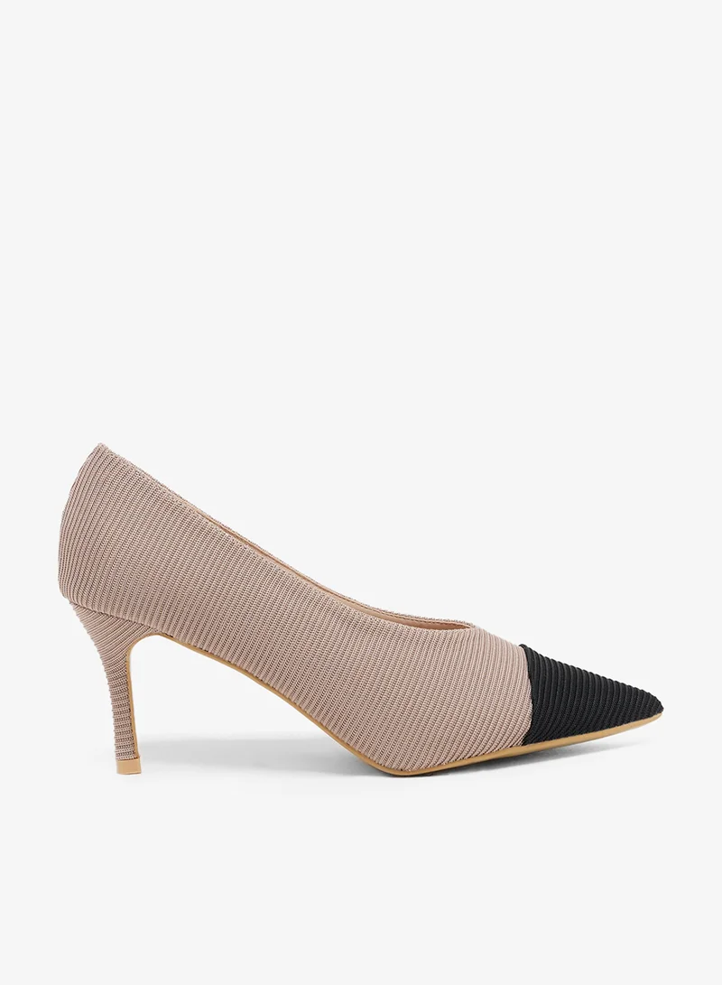ايلا Pointed Toe Pumps With Mid Heel