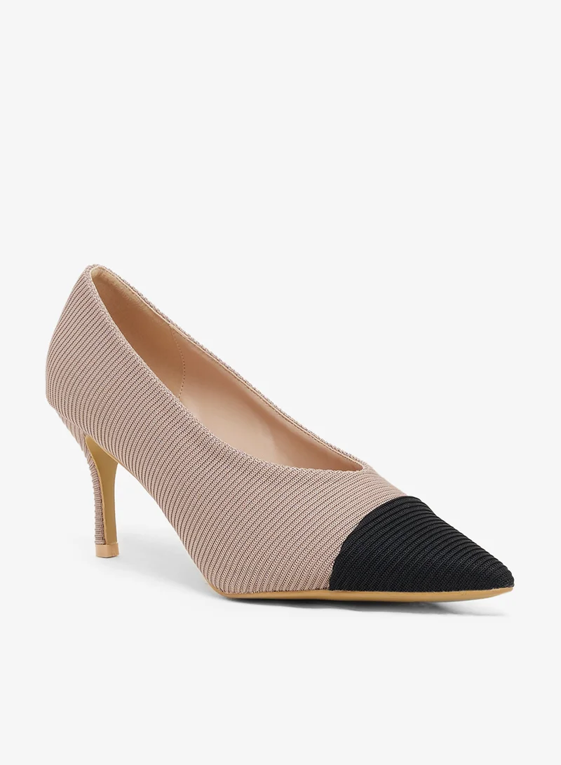ايلا Pointed Toe Pumps With Mid Heel