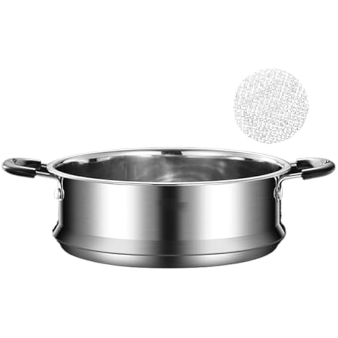 قدر بخار من الفولاذ المقاوم للصدأ، مقلاة بخار من الفولاذ المقاوم للصدأ، درج بخار، أدوات طهي المطبخ للكعك والمعجنات والبيض والمأكولات البحرية والوجبات والحلويات والألياف والشوربة المنزلية اليومية - Image 1