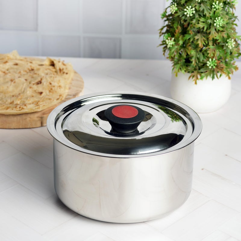 Kraft Mercury Insulated Double Wall Stainless Steel Casserole - 4 Litre | Hotpot Roti, Chapati, Rice Box | Keeps Food Warm and Fresh | Serving Bowl | Food Grade -Silver - Image 2