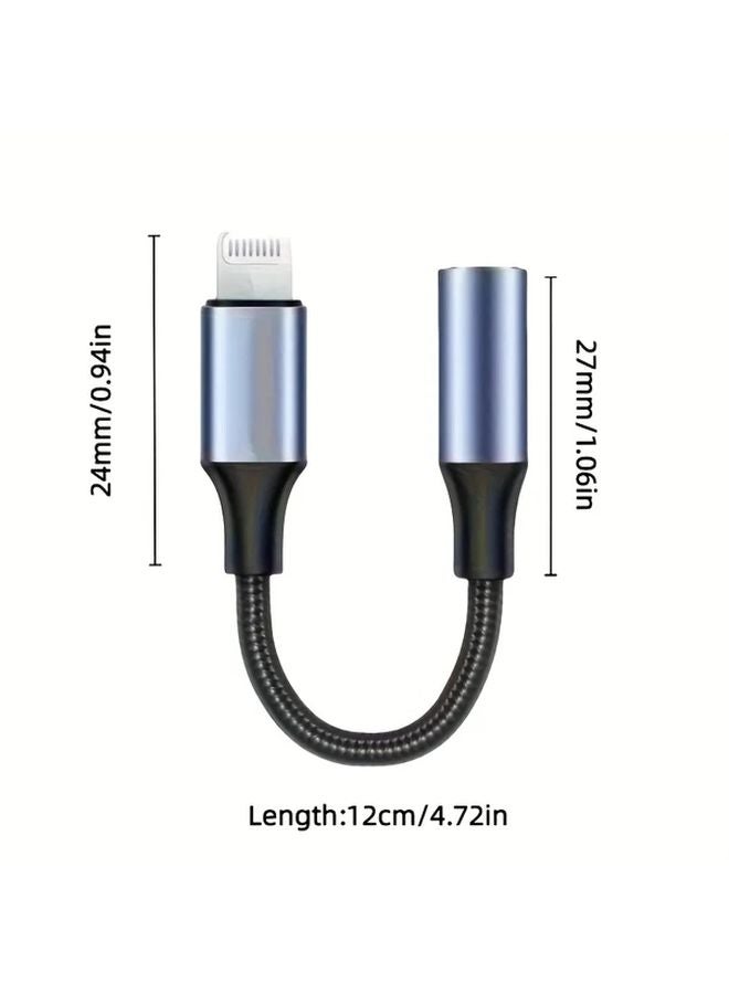 محول البرق إلى 35 ملم للصوت لآيفون 14 13 12 11 برو ماكس XS XR X لتشغيل الموسيقى والشحن ونقل البيانات - Image 3