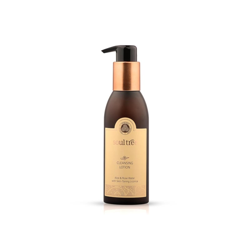SoulTree Cleansing Lotion Aloe  Rose Water With Skin Toning Licorice  Suitable for All Skin Types  150 ml - Image 1