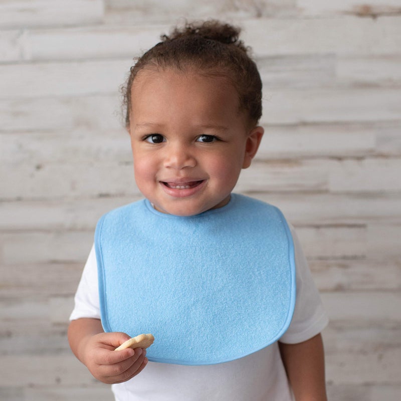 Neat Solutions 10 Pack Water Resistant Bib Set Blue/Grey Assorted, 10 Count, 0+ Months - Image 5