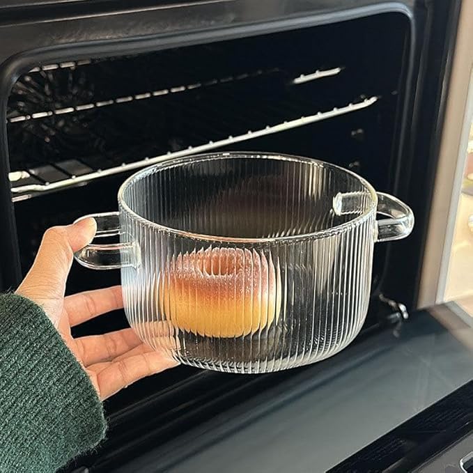 Le Chiic 16L Heat Resistant Stovetop Cooking Pot with Lid Clear High Borosilicate Glass Stew Soup Pot Durable Safe Ideal for Cooking Serving and Steaming Pack of 1 - Image 5