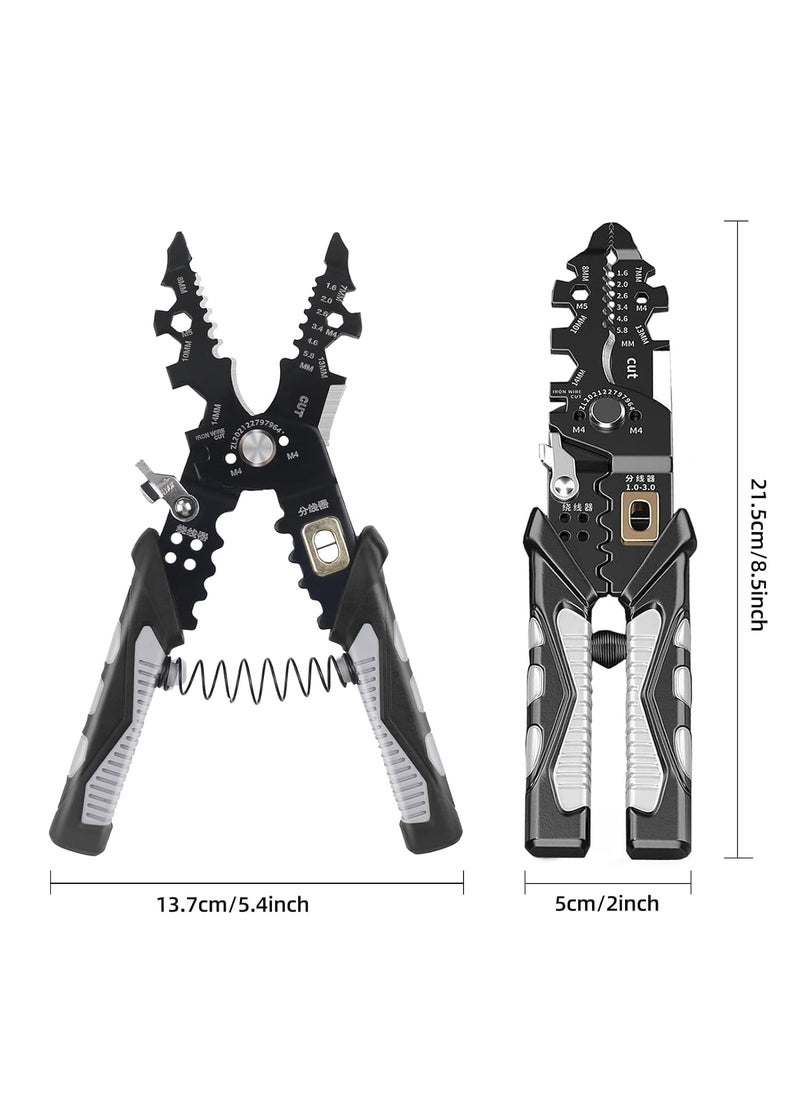 Gnanex - Gnanex 25in1 Multifunction Wire Strippers Electeical8 inch Wire Crimping Tool Cutter Pliers and Crimping with Splitting and Winding More Precisionand Cable Stripper for CuttingShearing - Image 1