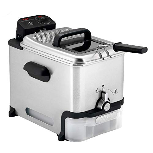 T-fal 3.5L Stainless Steel Deep Fryer with Basket for Home Use, 1700W, Deep Fryer with Oil Filtration, Temp Control, Digital Timer - Image 1