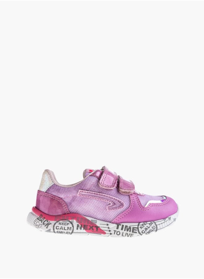 Pablosky - Girls' Panelled Sneakers With Hook And Loop Closure - Image 1