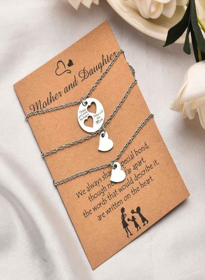 YangQian Matching Necklace for Mom and Daughter Mothers Day Gifts Necklace Daughters Graduation Wedding Day Gifts Mama Daughter Matching Gift Mother Daughter Necklaces Set for 3 Mum Mommy and Me Present Choker - Image 4