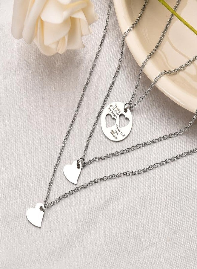 YangQian Matching Necklace for Mom and Daughter Mothers Day Gifts Necklace Daughters Graduation Wedding Day Gifts Mama Daughter Matching Gift Mother Daughter Necklaces Set for 3 Mum Mommy and Me Present Choker - Image 5