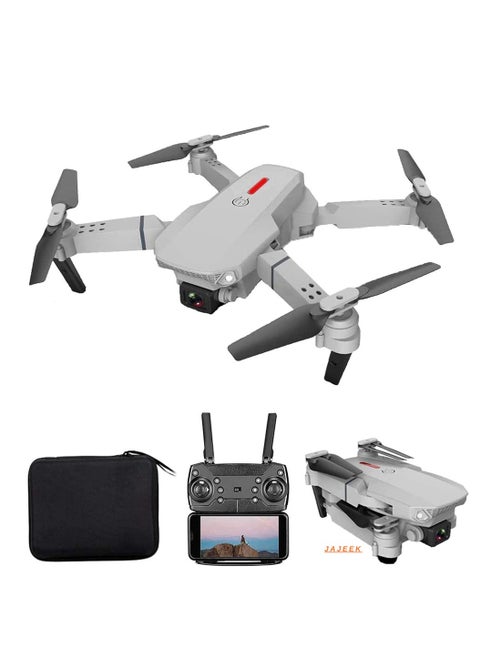 FPV Drone with 4K HD Camera, WiFi Live Video, Foldable Quadcopter, Headless Mode, Altitude Hold, Track Flight, 3D Flip, 1 Battery (Gray)