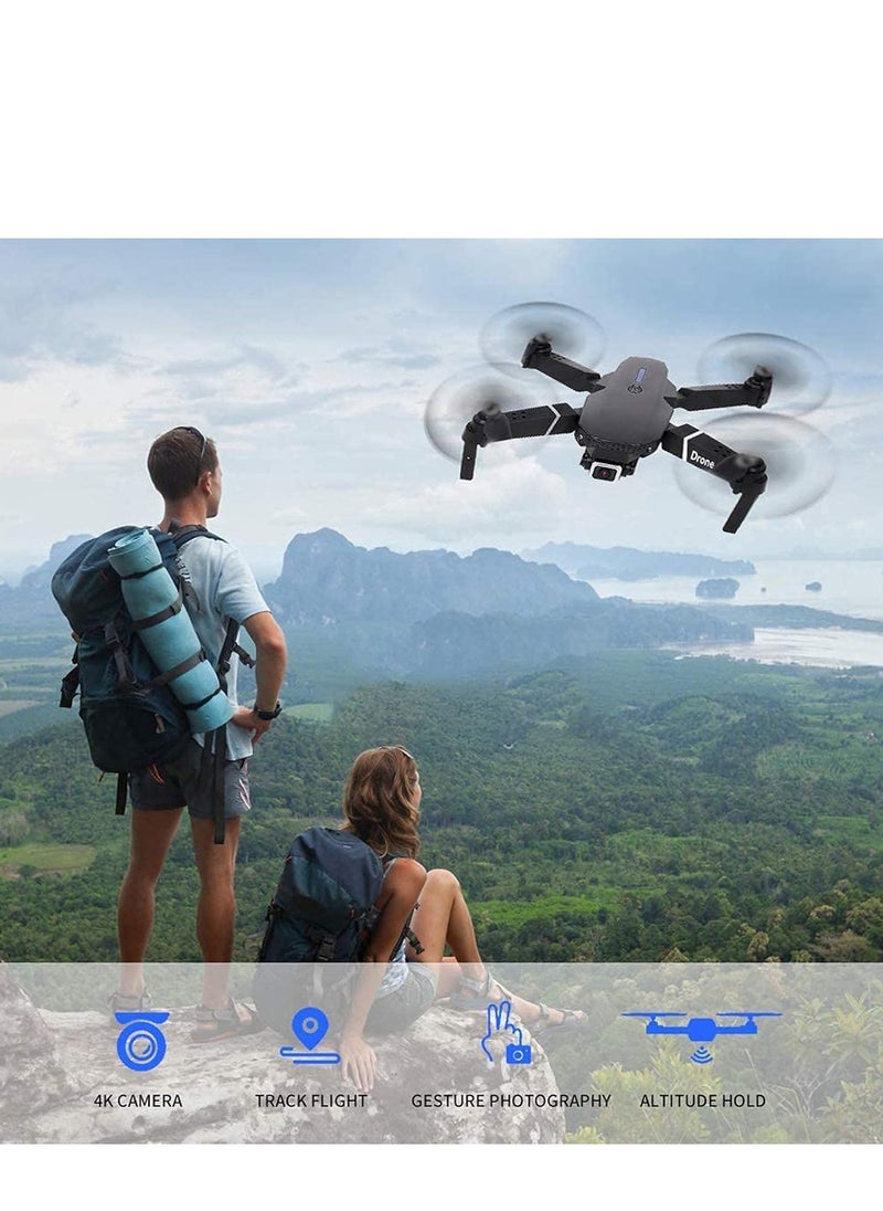 JAJEEK FPV Drone with 4K HD Camera, WiFi Live Video, Foldable Quadcopter, Headless Mode, Altitude Hold, Track Flight, 3D Flip, 1 Battery (Gray)  - Image 2