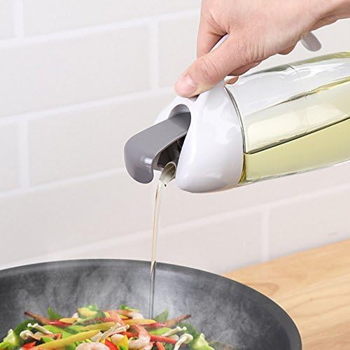Cazuela Olive Oil and Vinegar Dispenser Bottle Set Automatic Flip Kitchen Cooking Oil Dispenser 600 ML Food Grade BPA Free PP Multi Color - Image 2