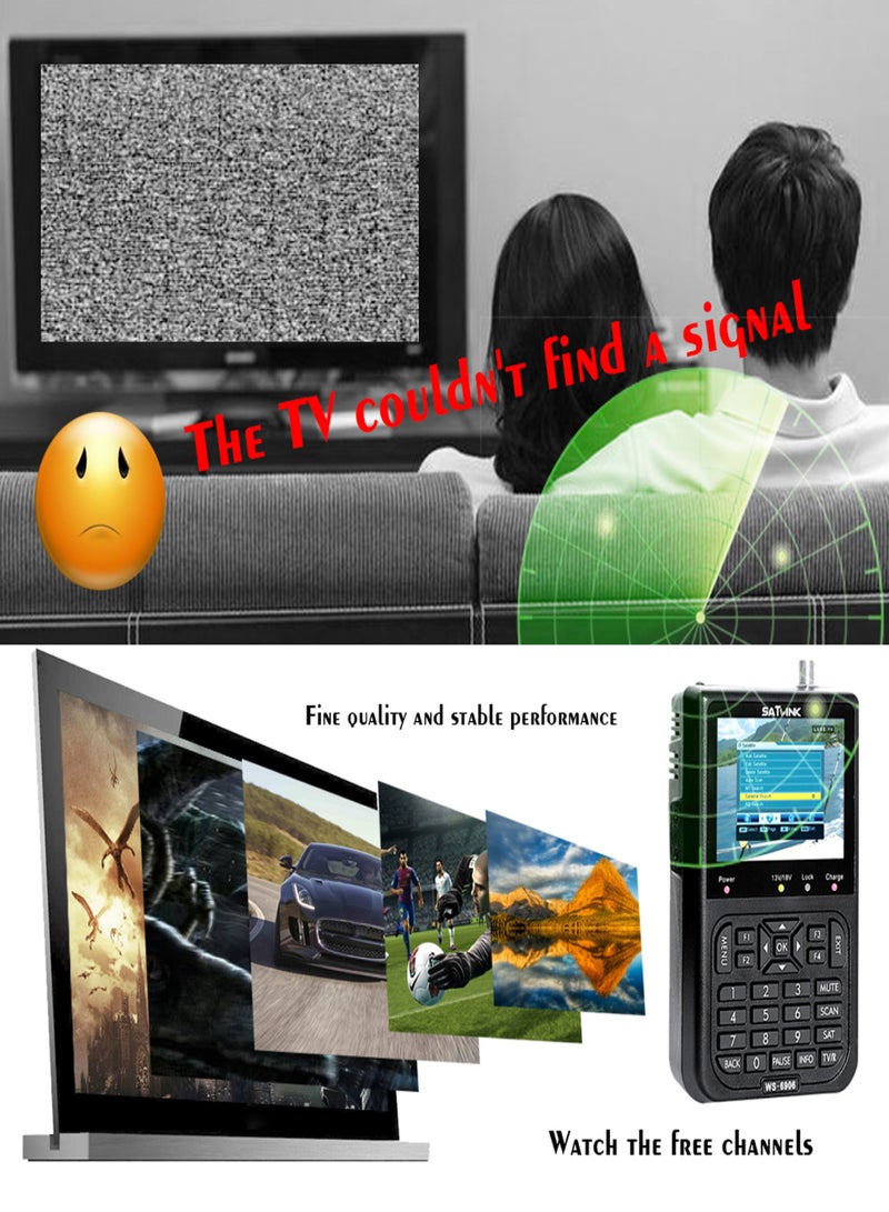 SATLINK WS6906 3.5in LCD Display Data Digital Satellite Signal Finder Meter - Image 4