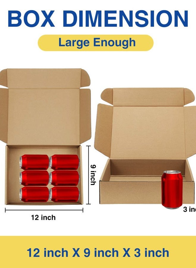 Poever Shipping-Boxes-12x9x3 Inches: 22 Pack-Cardboard-Boxes-for-Packaging, Brown-Shipping-Boxes-for-Packing-Small-Business, Corrugated Box Mailers for Book Shoes Gift Mailing - Image 2